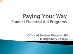 Financial Aid Workshop June 2014