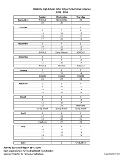 Activity Bus Schedule
