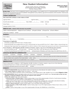 New Student Information