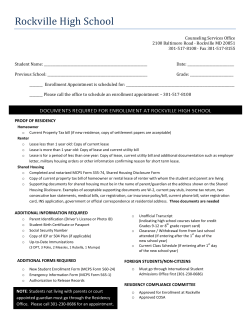 Documents Required for Enrollment