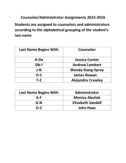 Counselor Assignments&nbsp; 2015-2016
