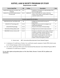 Justice, Law&nbsp; Society