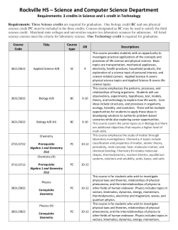Science and Computer Sciences