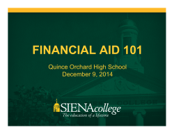 Financial Aid Information PowerPoint