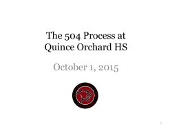 504 Parent Meeting Presentation