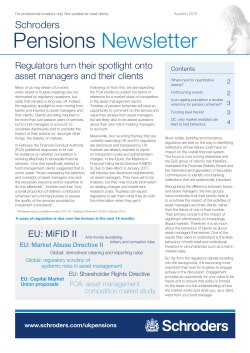 Pensions Newsletter - Autumn 2015