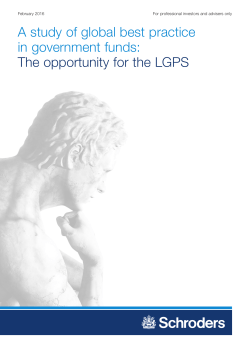 The opportunity for the LGPS