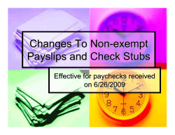 New Paystub/On-Line Payslip Information