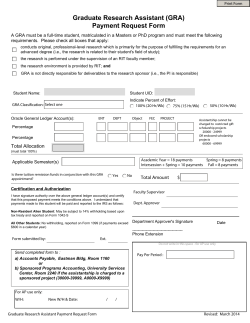 GRA Payment Request Form