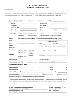 Graduate Assistant Hire Form