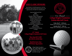 CHF Golf Classic brochure