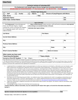 Pre-Employment Background Check and Authorization Form