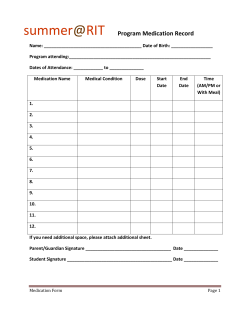 Medication Form