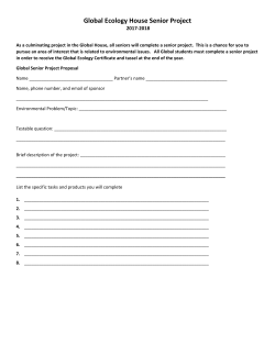 Senior Project Packet