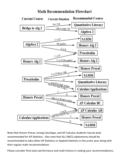 Course Recommendation Guidelines