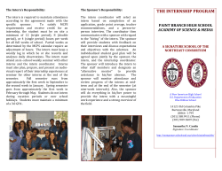 Internship Brochure