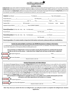 College Tracks Release Forms 2015