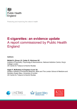 E-cigarettes: an evidence update