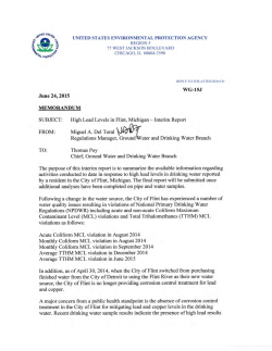 internal EPA memo in June 2015