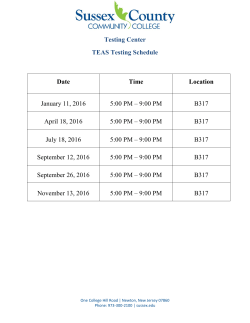 TEAS Testing Schedule