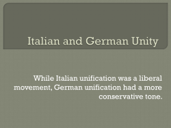 Italian and German Unification