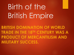 Birth of the British Empire