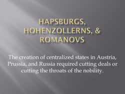 Habsburgs, Hohenzollerns, and Romanovs