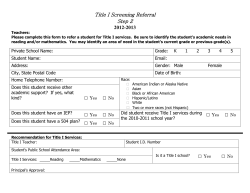 Title I Screening Referral - Step 2