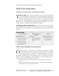 Advanced Unit 7.2 Overview