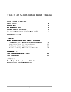 Advanced Unit 6.3 Overview 