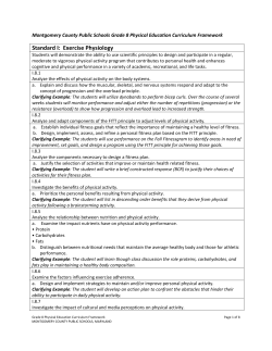 MCPS Grade 8 Physical Education Curriculum Framework