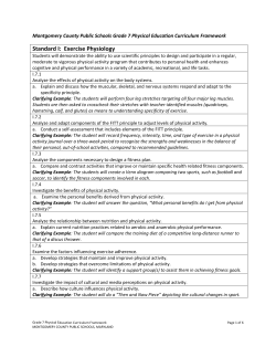 MCPS Grade 7 Physical Education Curriculum Framework
