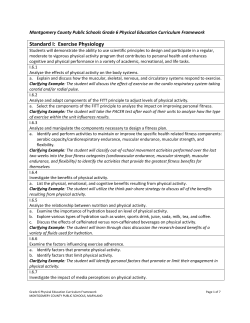 MCPS Grade 6 Physical Education Curriculum Framework