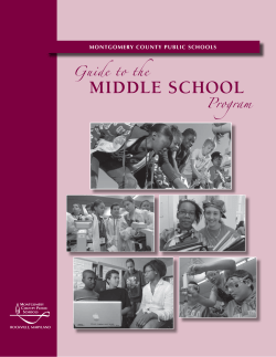 Middle School Course Bulletin