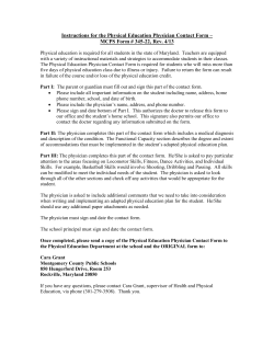 Cover Letter for Physician Contact Form