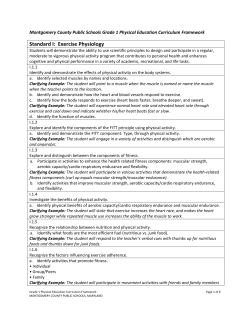 MCPS Grade 1 Physical Education Curriculum Framework