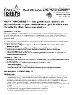 3-5 Grade Grant Guidelines