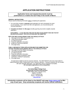 NAACP Scholarship Packet