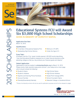 Educational Systems Federal Credit Union Scholarships