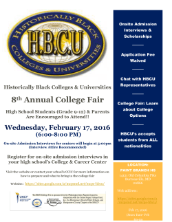 8th Annual Historically Black Colleges and Universities Fair&nbsp;