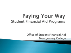 Parent Program December 1, 2015, College Financial Aid