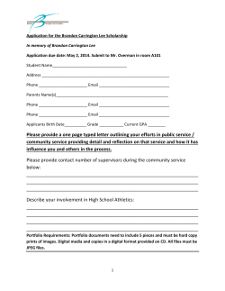 Brandon Carrington Lee Visual Arts Scholarship