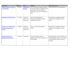 Scholarship Deadlines - March 2014
