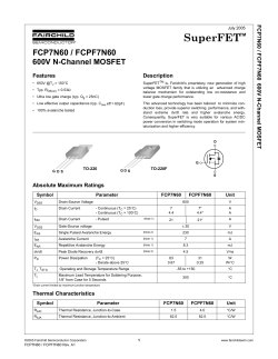 FCP7N60 Fairchild 600V MOSFET.pdf
