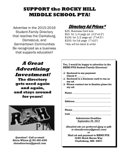 Directory Advertising Form 2015-2016