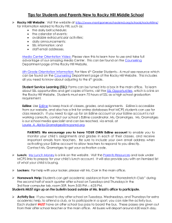 Tips for Students and Parents New to RHMS