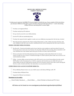 Parent Checklist (updated 8/18/15)