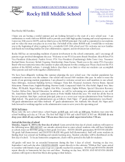 Principal's Back to School Letter to Parents 8/17/15