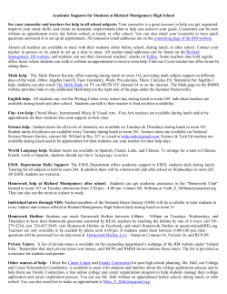 Academic Supports for Students