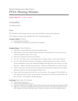 PTSA Notes 10/20/15